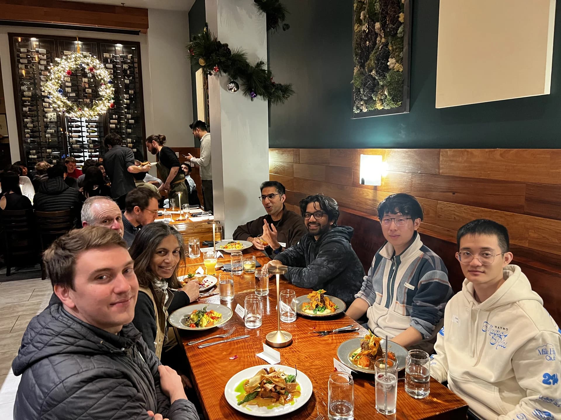 Holiday celebration at HolidAI Dinner - AI Valley community event